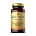 Óleo de fígado de bacalhau de Solgar - 250 Softgels - Fornece vitaminas A & D - Não-GMO, sem glúten - 250 Servings