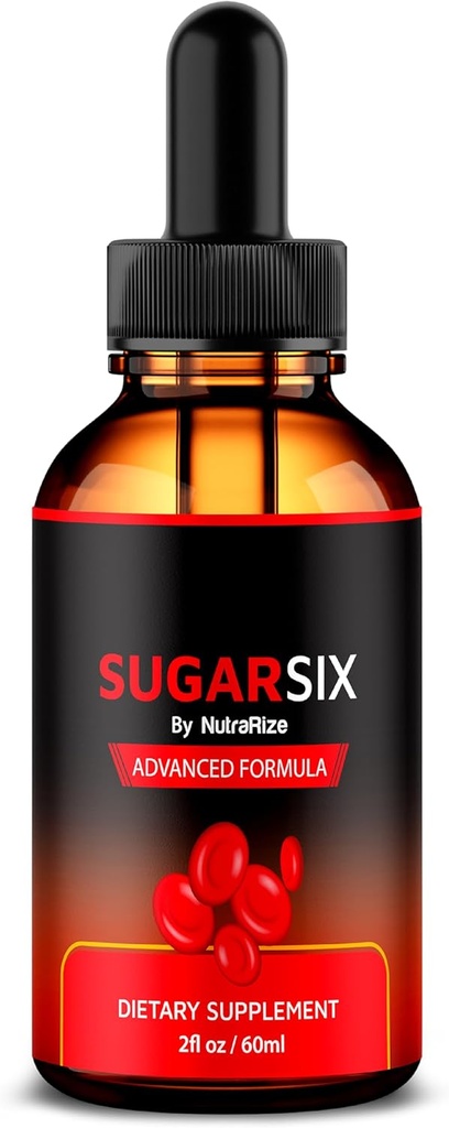 NutraRize SugarSix Drops, Sugar Oficial Seis Fórmula Líquida, todo o apoio natural para níveis estáveis e saudáveis, Dropper Premium para manter boa circulação, Açúcar Seis revisão (30 Servings)
