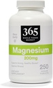 365 por mercado inteiro de alimentos, magnésio 200mg, Vegan, 250 Comprimidos