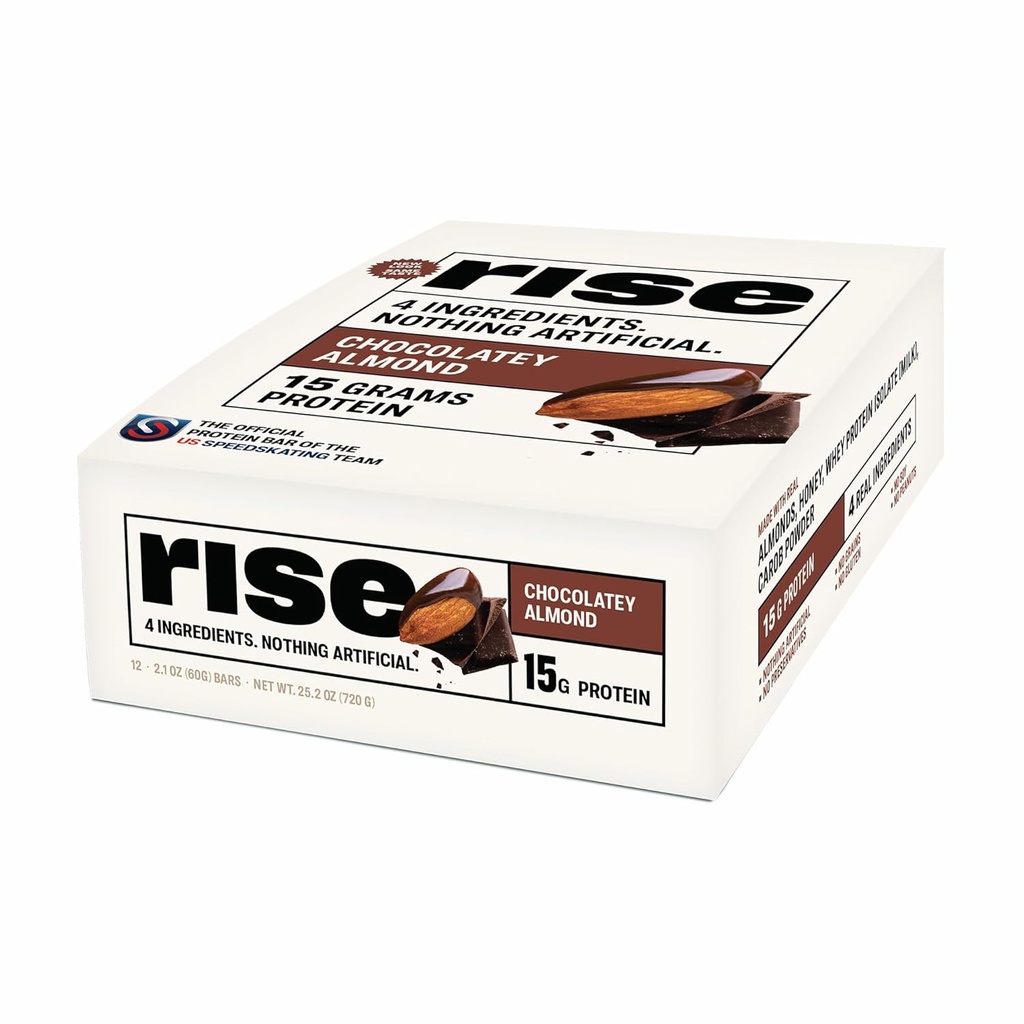 Erguer Whey Protein Bares - Chocolatey Ammond Bar & Protein Snack 15g Protein 5g Fiber Apenas 4 Ingredientes Alimentos inteiros sem glúten de soja