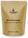 INGREDIENTES ORIGINAIS PUROS Benfotiamina (1 oz) sempre pura, sem enchimentos ou aditivos