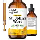 Selvagem e orgânica St Johns Wort Tintura - Apoio ao humor - calmante St John's Wort Suplemento - Hypericum Perforatum Ervas líquido gotas - Vegan, Açúcar & Álcool grátis - 4 fl oz