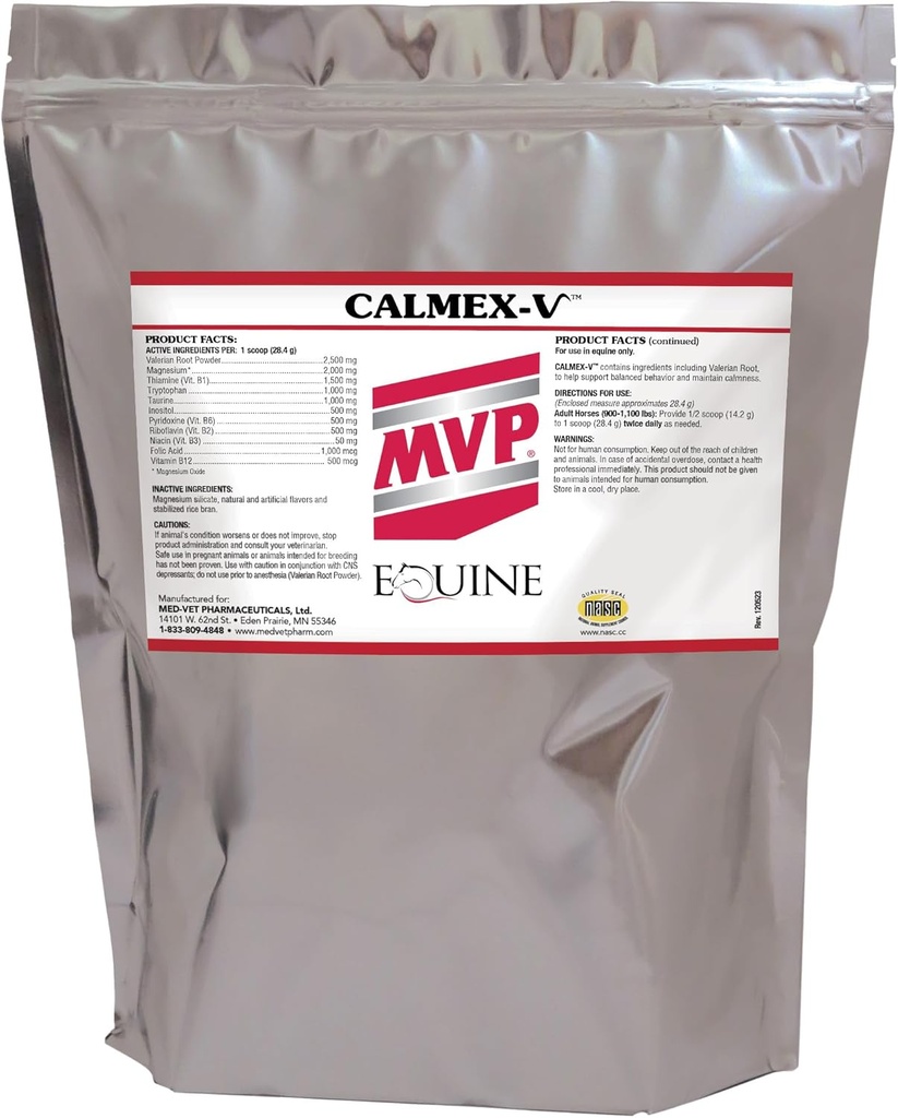 Calmex-V (5 lb) Apoio calmante para cavalos.