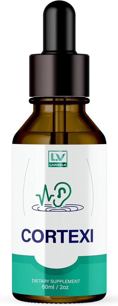 LIVORKA 1 Pack - Cortexi Drops - Cortexi Formula, Cortexi Oral, Cortexi Drops - para Saúde da Orelha, Suporte Auditivo, Cortexi Drops to Drink, Cortexi 1 Garrafa para 1 Mês, Cortexi Reviews.