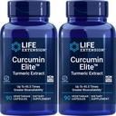Extensão da vida Curcumina Elite Turmeric Extract, 90 Caps (Pacote de 2)
