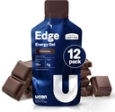 UCAN Edge Energy Gel Shots, Chocolate (12, 2 pacotes de onça) para correr, Treino, Exercícios, Fitness, Ciclismo, Crossfit, Sugar-Free, Vegan, & Keto Friendly Energy
