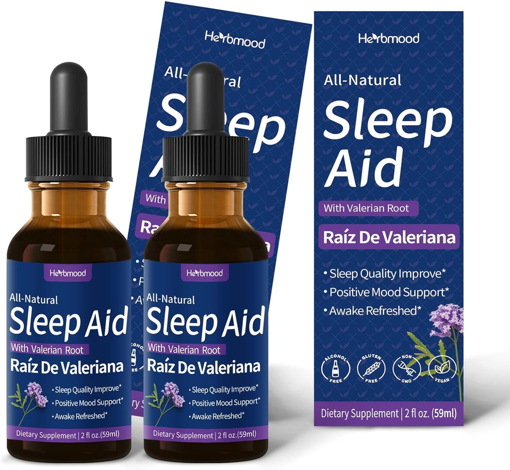 Gotas de Manzanilla y Flor de Jamaica y Valeriana para Dormir, Nature Herbal Extract Liquid for Deep Sleep. 4 onças