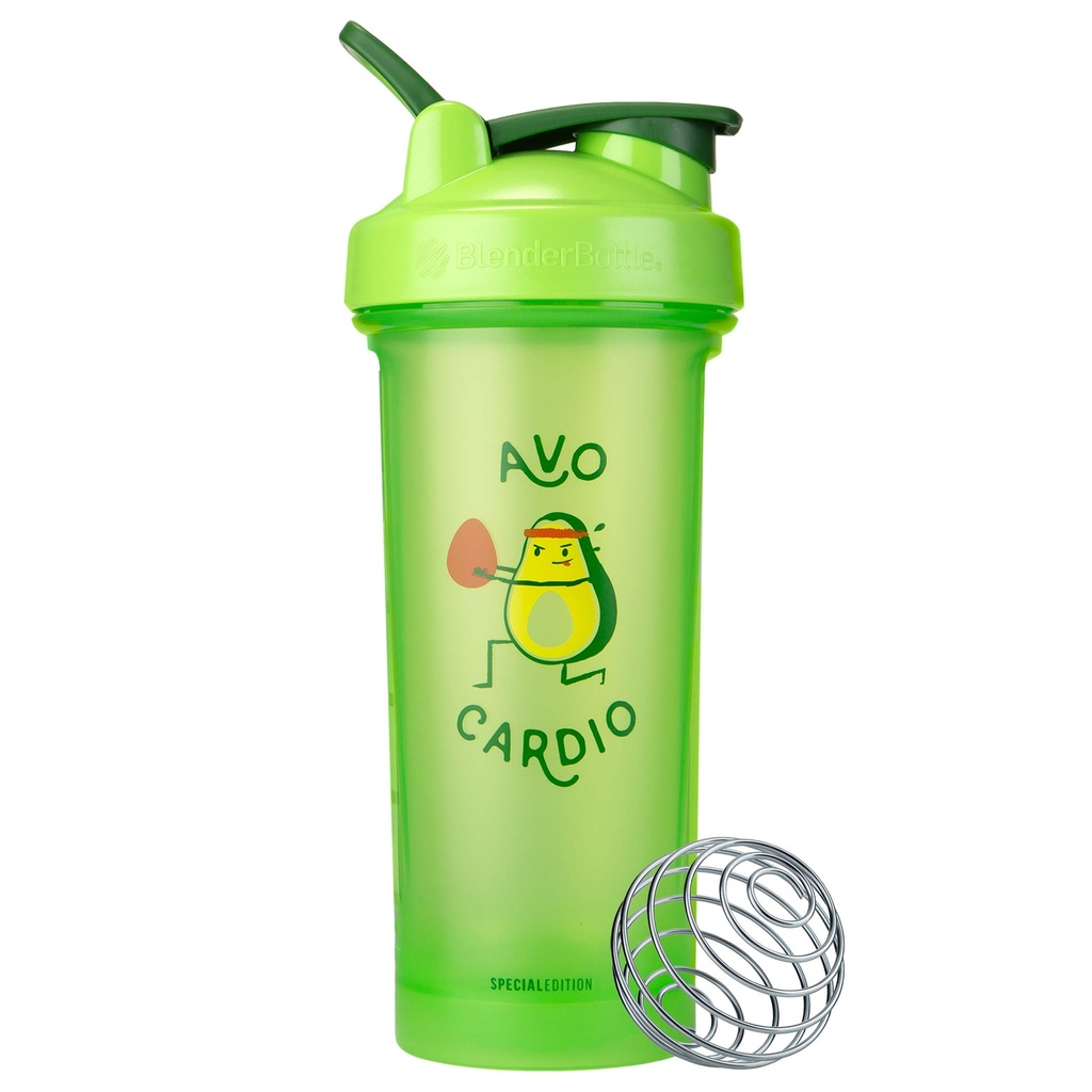 BlenderBottle apenas para diversão Classic V2 Shaker garrafa perfeita para batidos de proteína e pré-treino, 28-ounce, Avo Cardio