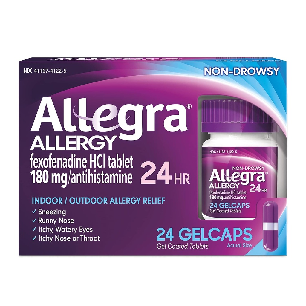Allegra 24hr Gelcaps Tamanho 24ct Allegra 24hr Gelcaps 24ct