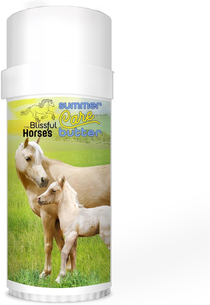 A Blissful Horses Summer Care Sun Butter, Gentle Horse Sunscreen, Easy-to-Apply Sunblock Solution, Must-Have Horse Essentials for All Day Sun Protection, 2 onças.