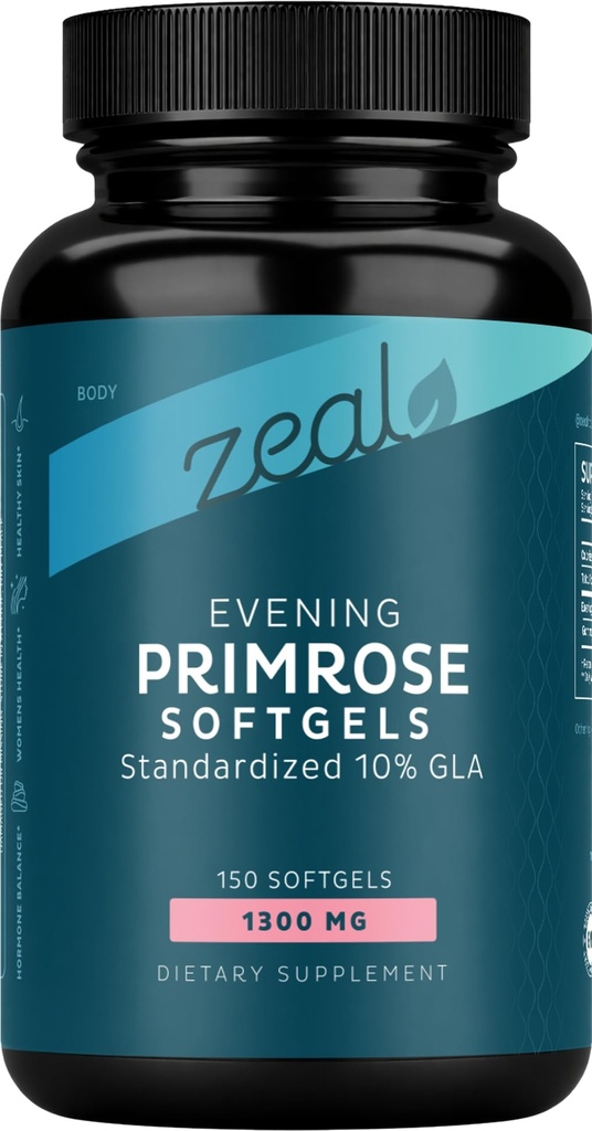 Evening Primrose Oil Capsules (150 líquidos Softgels 1300mg) Premium Evening Primrose Oil – Natural-Fonte Hormônio Suplemento de suporte para mulheres - frio prensado w. 10% GLA