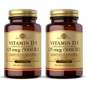 Solgar Vitamina D3 (Cholecalciferol) 10 mcg (400 UI) - 100 Softgels, Pacote de 2 - Ajuda a manter os ossos e dentes saudáveis - Suporte do sistema imunológico - Não-GMO, sem glúten, livre de leite - 200 Total de Servings