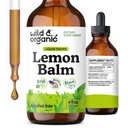 Selvagem e orgânico limão Balm Tintura - Suplemento de apoio ao humor - Melissa Lemon Balm Folha Extract Drops - Vegan, Açúcar & Alcohol-Free Calming Supplement - 4 fl oz