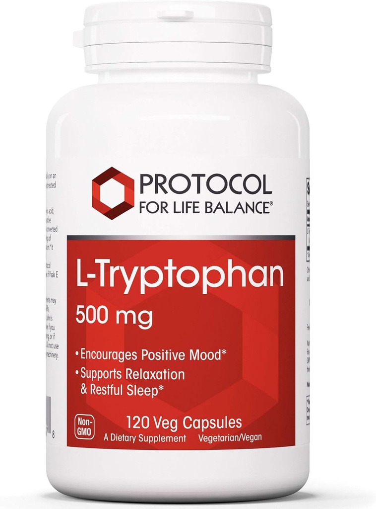 Protocolo para o Equilíbrio da Vida - L-Tryptophan 500 mg - 120 Cápsulas Veg