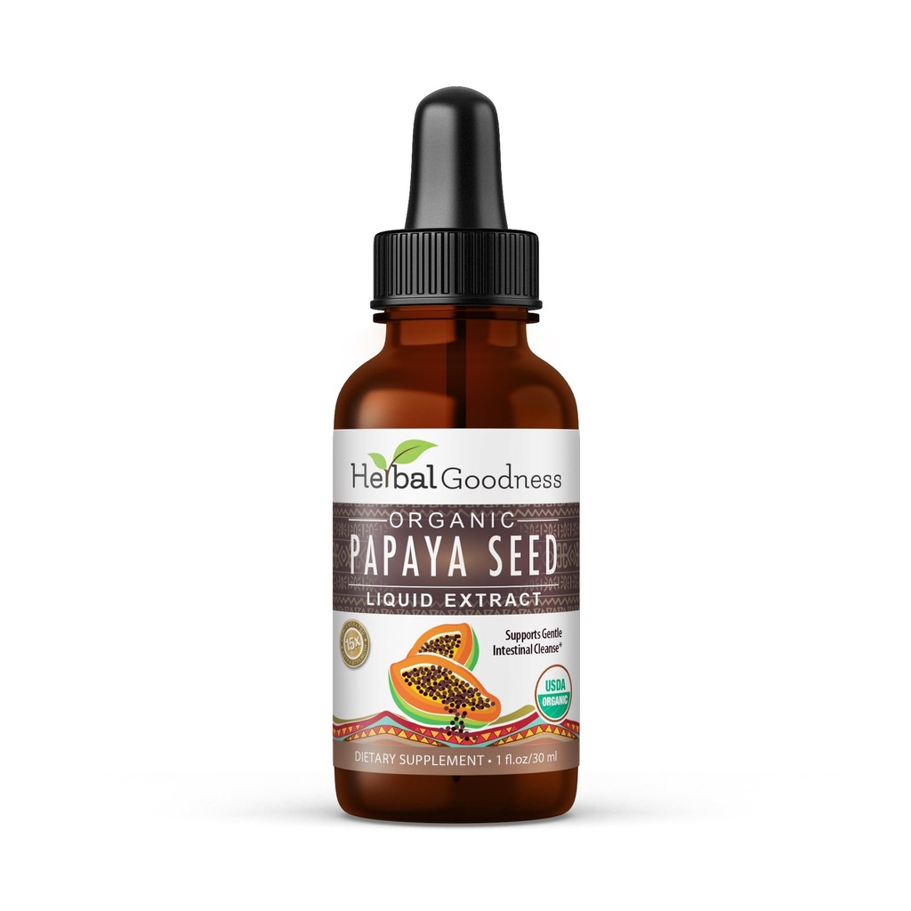 Papaya Seeds 1 oz - Superalimento orgânico para enzimas digestivas, Gut Health- Non-GMO, Raw, e não processado para bem-estar Holístico