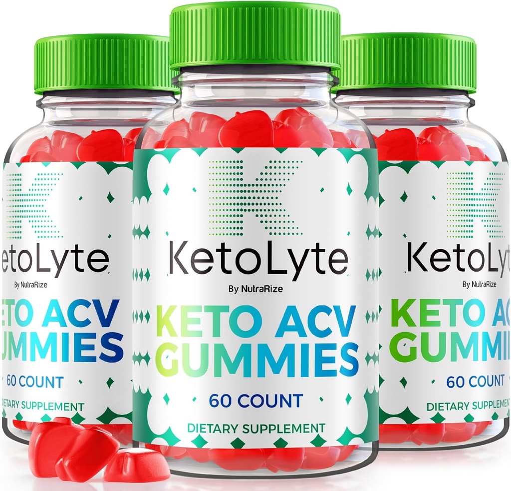 NutraRize (Pack of 3 KetoLyte Keto ACV Gummies, Advanced Formula, Keto Apple Cider Vinagre 1000MG Supplement, All Natural Keto ACV Vitaminas, Official Keto Lyte Reviews (180 Gummies)