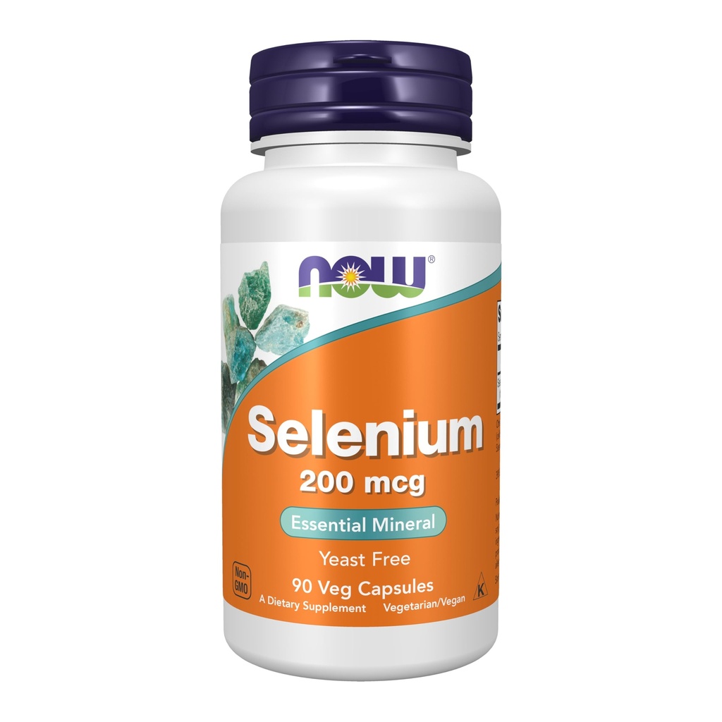 Now Foods Supplements, Selenium (L-Selenometionina) 200 mcg, Essential Mineral*, 90 Veg Cápsulas