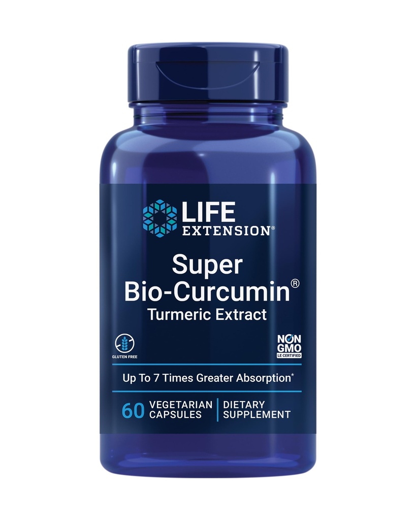 Expansão da vida Extrato de Açafrão Super Bio-Curcumina – Curcumina altamente absorvível para suporte de saúde integral – Sem glúten, Não-GMO, Vegetariano – 60 Cápsulas Vegetarianas