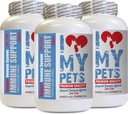 I love my PETs LLC suplementos de gato mais velhos - PET Imune Support - Cães e Gatos - Booster - saudável - gato Açafrão - 180 Doces (3 Garrafas)