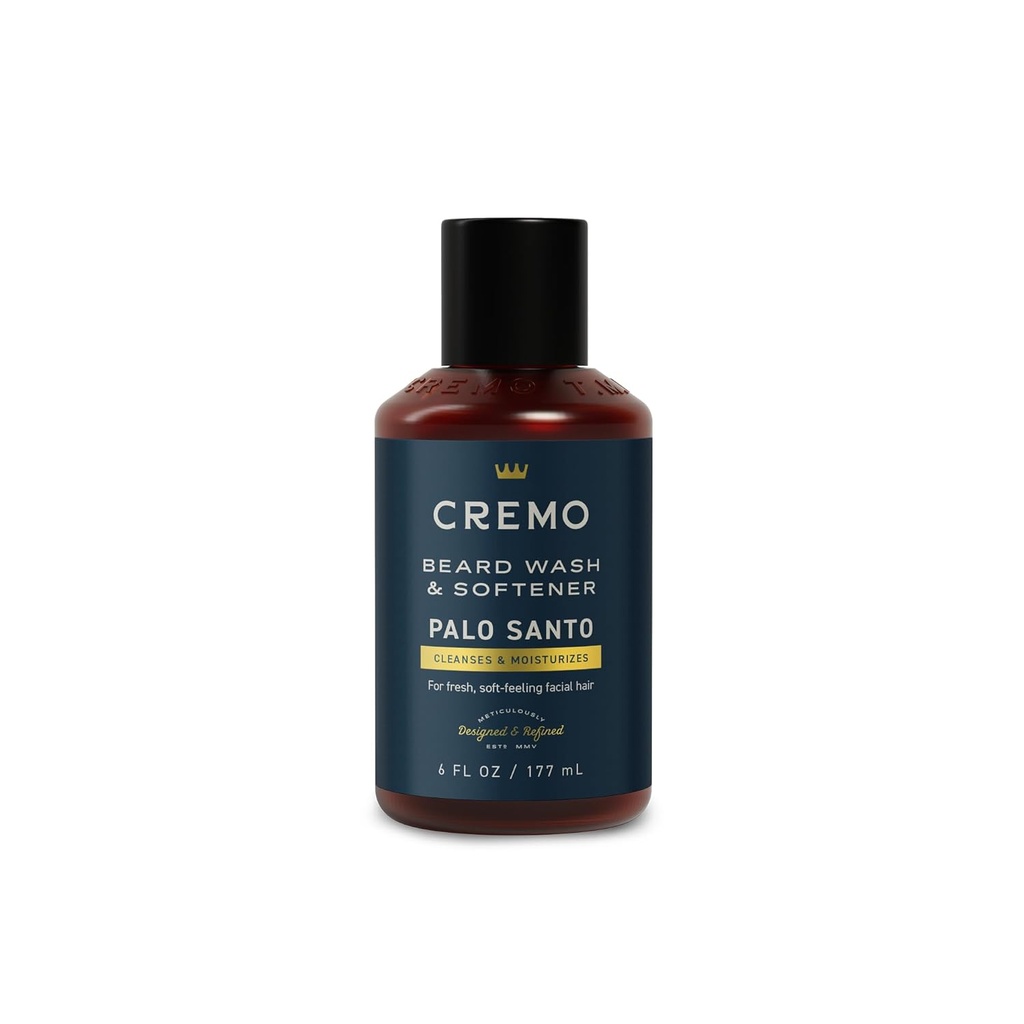 Cremo Palo Santo (Reserve Collection) Lavar e amaciar barba, Hidrata, Estilos e Reduz Coceira de barba para todos os comprimentos do cabelo facial, 6 Oz fluido