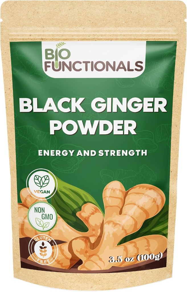 Pó de Ginger Preto (3,5 Oz) Pó de Ginger Preto Tailandês Kaempferia Parvifora. Promove energia e resistência