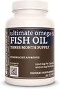 Nutrição da Remedy Ultimate Omega-3 Fish Oil .. 1.000 mg, 90 Softgels Suplemento dietético .. 3 Mês de fornecimento .