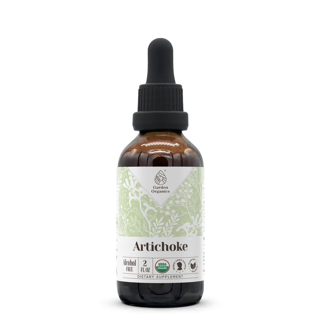 Alcachofra USDA Organic Alcohol-Free Extract (Suplemento dietético, Tintura de alta potência) Natural Certified Organic Alcachofra (Cynara Scolymus) Seca Folha 2 oz