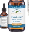 Remédios nativos Suor-Less - Fórmula homeopática natural para excesso de suor, transpiração e clamidade - 59 mL