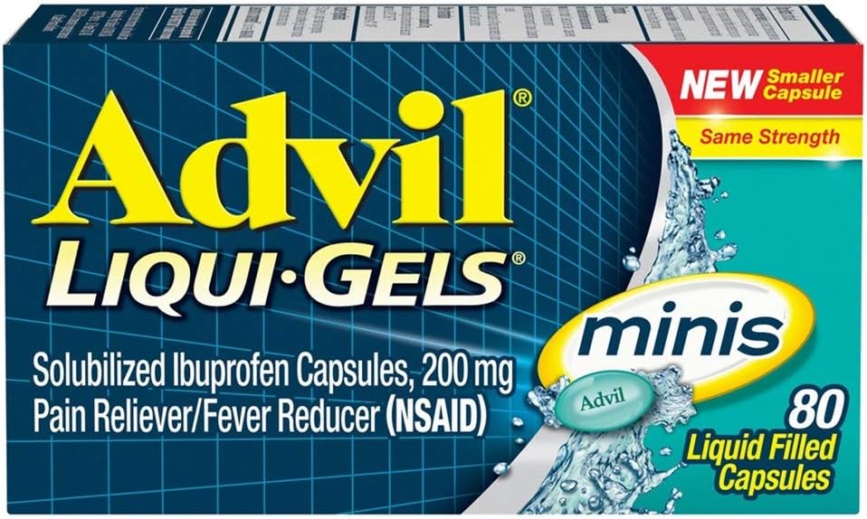 Advil Liqui-Gels Minis, 80 cápsulas por frasco (5 frascos)