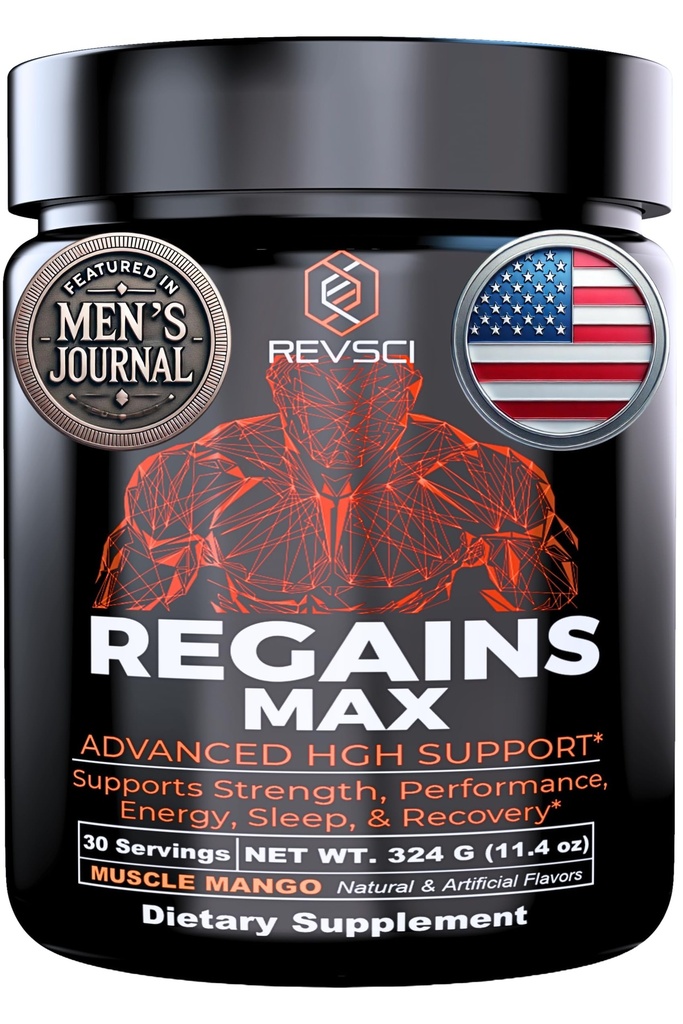 HGH Suplementos para homens e mulheres, REVSCI Regains Max Amino Acids Supplement, pós de recuperação de exercícios em pó, recuperação muscular anabólica e construtor muscular para homens, HGH Human Growth Hormone Booster Supplement