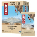 CLIF BAR - Barras de Proteínas Energéticas - Chocolate Branco Macadamia Nut - Feito com Aveia Orgânica - Barras de Energia - Não-GMO - (15 Pack)