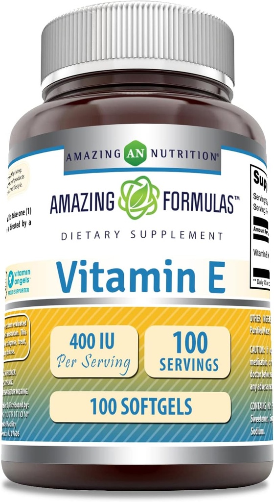 Fórmulas surpreendentes Vitamina E 400 UI por suplemento de serviço