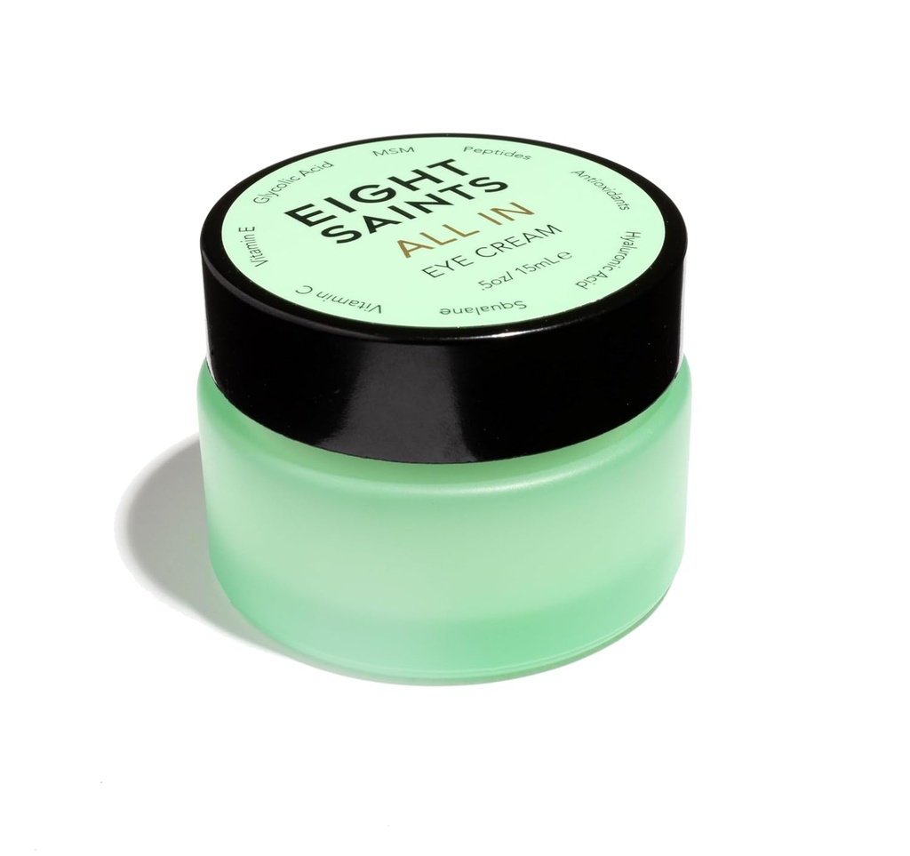 Oito santos cuidado da pele tudo em creme de olho, natural e orgânico anti envelhecimento sob creme de olho para reduzir a puffiness, rugas, e sob sacos de olhos, círculos escuros sob tratamento dos olhos, 0,5 onças