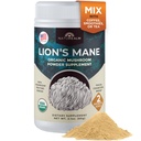 Naturalm Lion's Mane Mushroom Powder - Suporte Cerebral Orgânico para Memória de Foco Clareza Mental - Função Cognitiva Não-GMO - 60 Servings