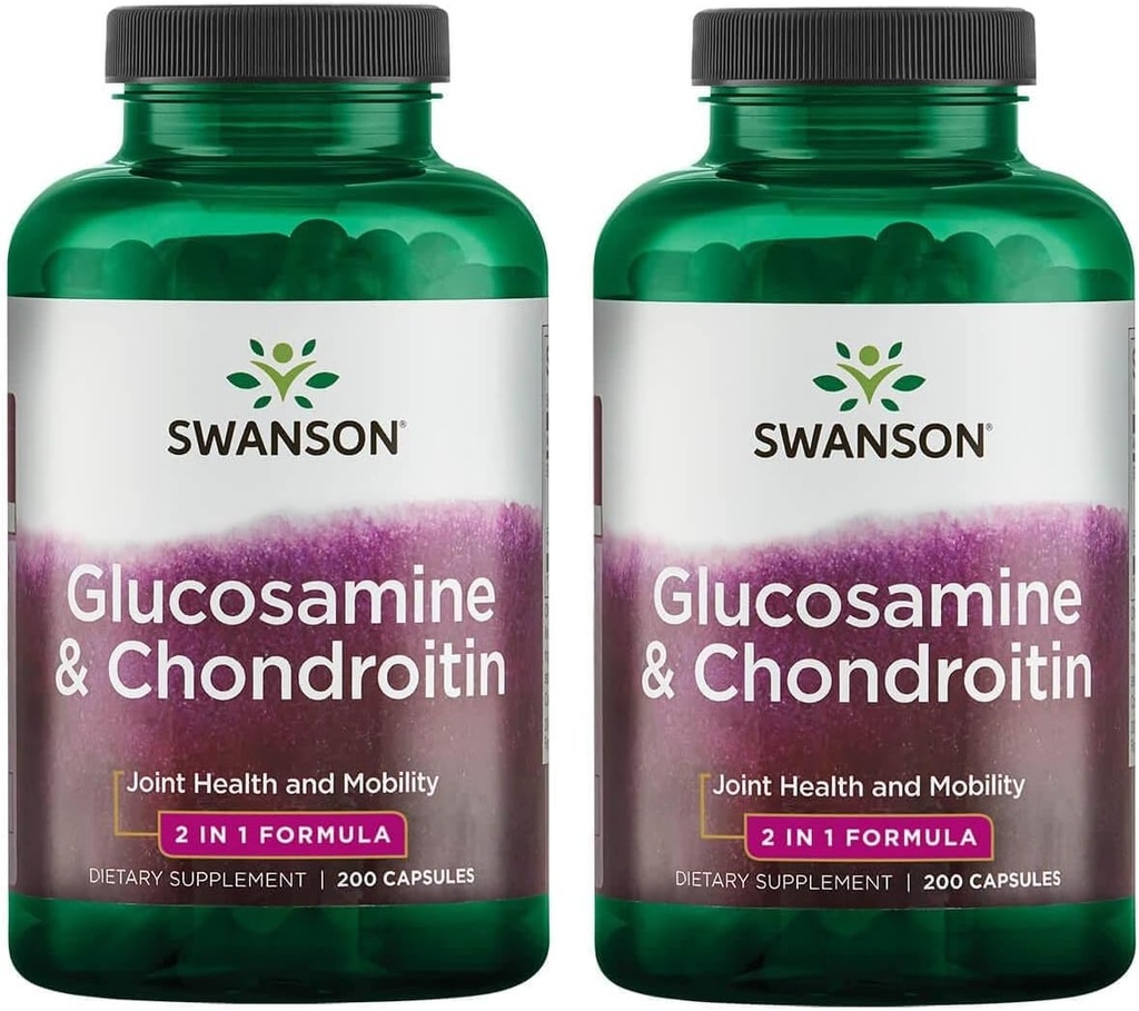Swanson Glucosamina & Condroitina Combo 500/250 Milligrams 200 Cápsulas (2 Embalagem)