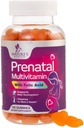Vitaminas Pré-Natais para Mulheres 1335mcg - Gummy de Vitaminas de Gravidez com Ácido Fólico, Vitamina A, C, D3, B12, B6 - Gummy de Multivitamina de Pré-Natal para Apoio Fetal, Grávida e Enfermagem Mulheres - 120 Gummies
