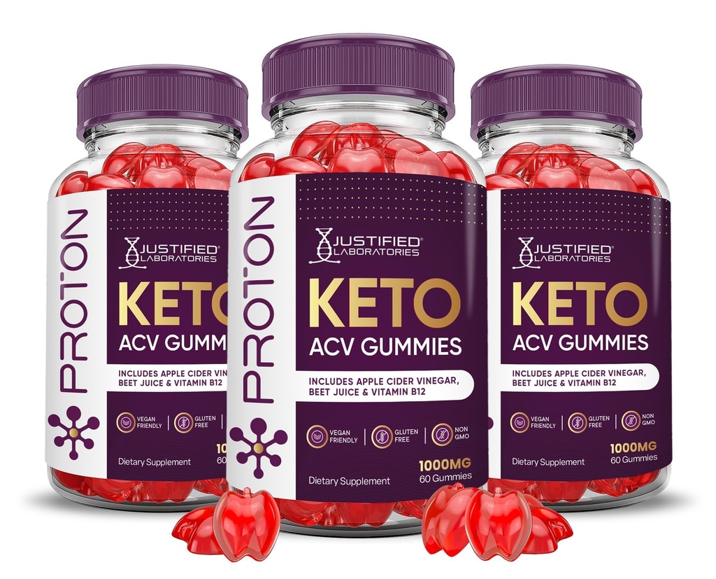 Laboratórios Justificados (3 pacote proteína de próton Keto ACV chicletes Advanced Fórmula 1000MG Proton Boost Formulado com suco de beterraba de romã em pó B12 Vegan Non GMO 180 chicletes