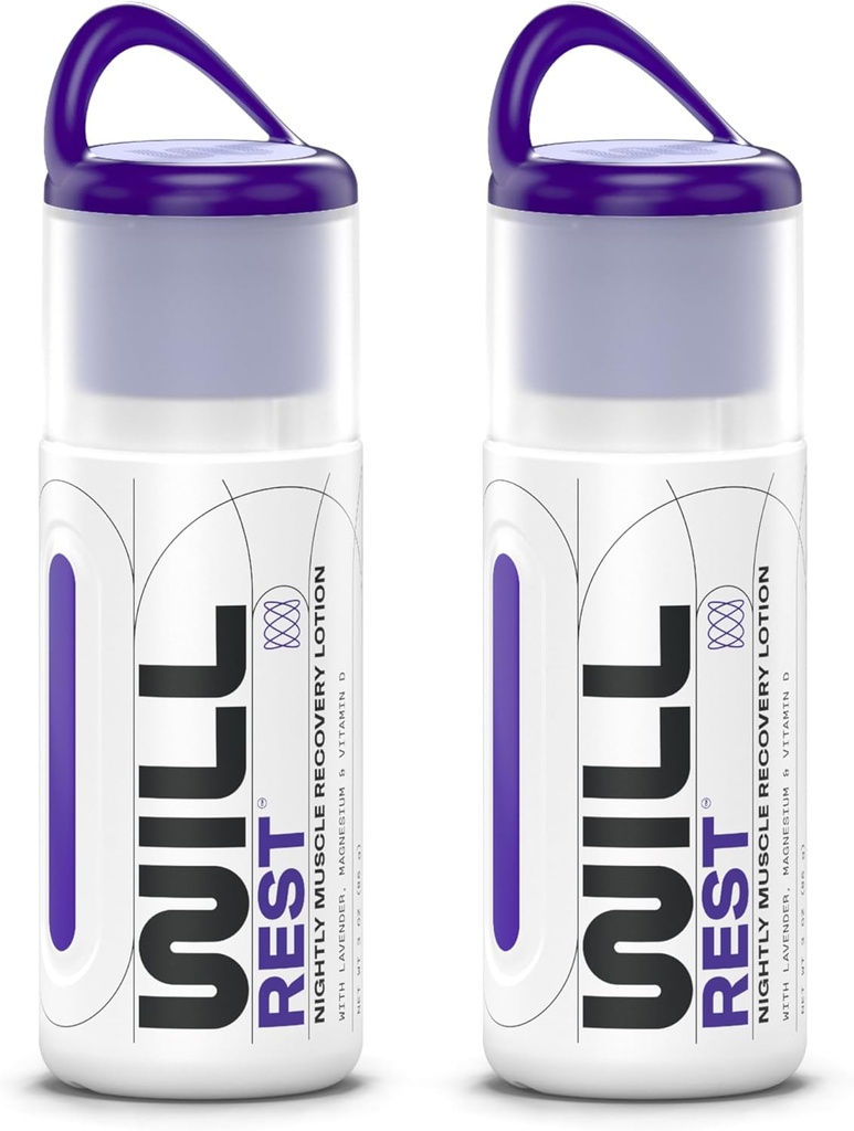 Loção de magnésio para dormir I Creme de magnésio tópico noturno para relaxar I Loção de vitamina D & lavanda para melhor sono & alívio I 3 Fl oz (2 pacote)
