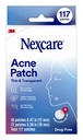 Nexcare Patch Acne Fino e Transparente, Absorve Pus e Óleo de Poros Entupidos, Feito com hidrocolóide, guia Permite fácil remoção do Liner - 117 Patches Pimple