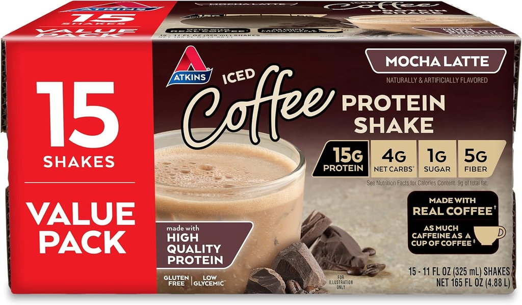 Mocha Latte, Keto Friendly, 15 Count