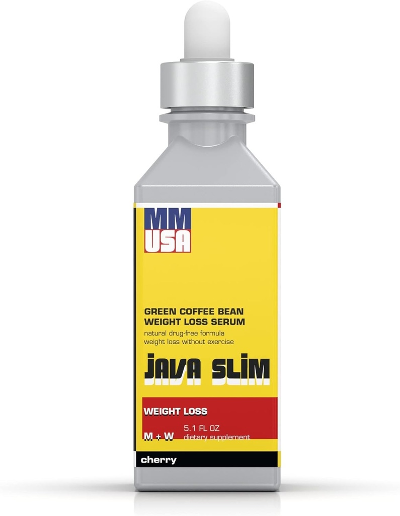 MMUSA Java Slim Pré-Trabalho: Acelerador rápido de perda de peso e metabolismo. Burn Fat, Caffeine Energy Boost, Extrato de café verde e L-Carnitina. Suprimir apetite. Cereja, 5.1 Fl. Oz