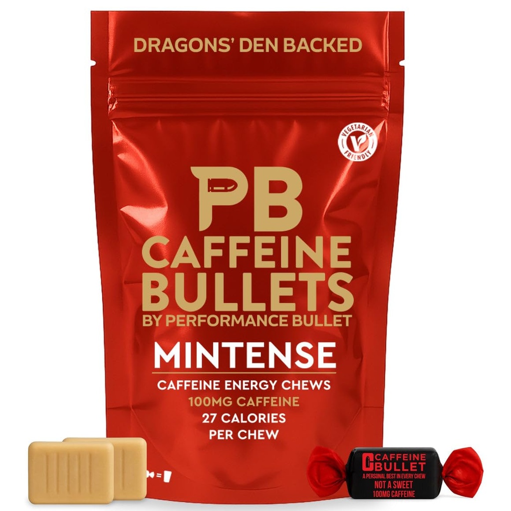 Cafeína bala mastiga energia *40 - Mais rápido Boost do que Gels, Tablets e chiclete. 100mg por serviço - Sport Science para corrida, ciclismo, jogos e pré-treino Endurance Kick.