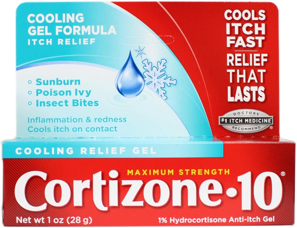 Cortizone-10 Resfriamento Anti-Itch Gel 1 onças (Pacote de 9)