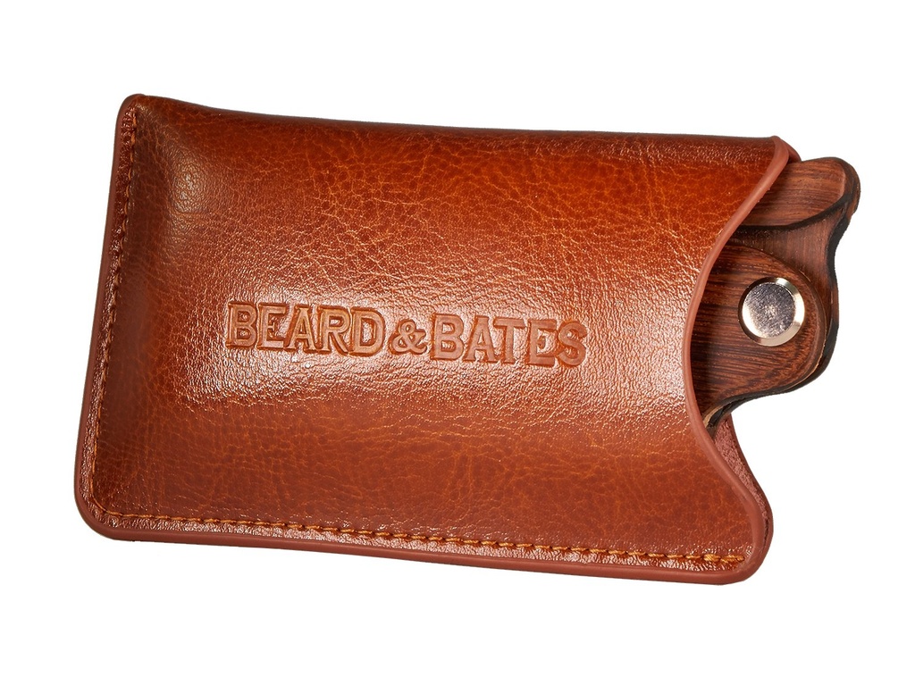 Barba & Bates Genuine Leather Pouch - Para o Sândalo Switchblade - Caso de acessório protetor para Comb de madeira (SOMENTE POUCH!!)