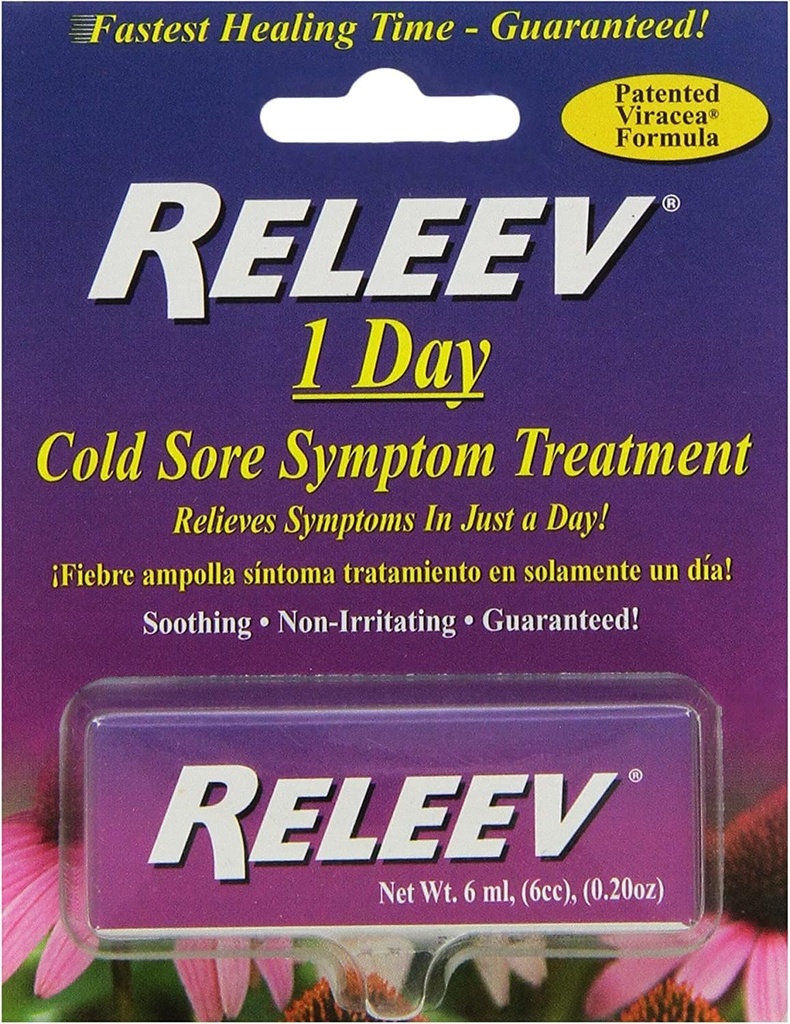 Releev 1 dia de tratamento de sintomas de dor fria, 6 ml (0,20 oz)