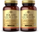 Solgar Folato 1,333 mcg DFE (Ácido Fólico 800 mcg) - 250 Comprimidos, Pacote de 2 - Apoio pré-natal - Não-GMO, Vegan, Sem glúten, Leite Livre, Kosher - 500 Total de serviços