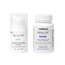Skinuva® Scar (0,5 oz) & Bruise (14 cápsulas) - Creme de Silicone Avançado Formulado com Fatores de Crescimento e Remédio de Bruise Homeopático Formulado com Arnica, Bromelaína e Zinco