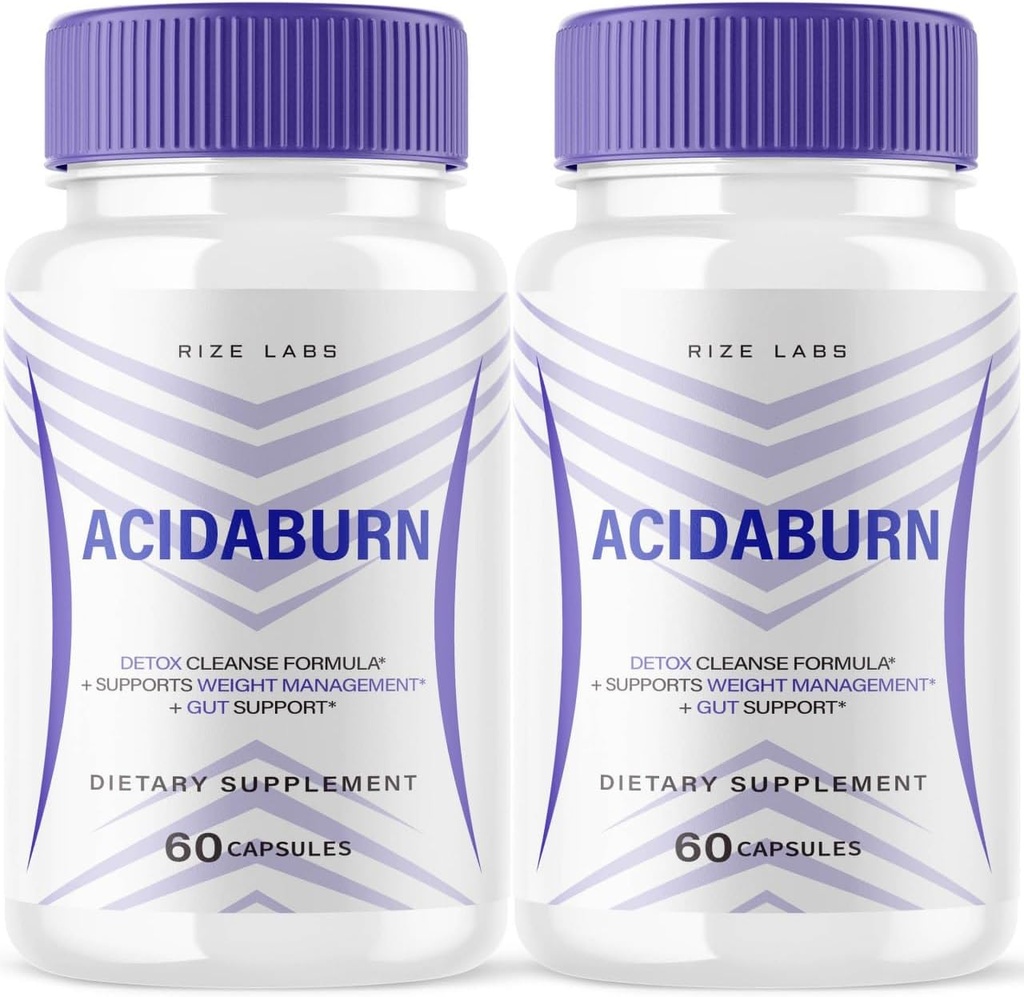 (2 Pack) Cápsulas de Acidaburn, Acidaburn Comprimido avançado para perda de peso saudável, Acidaburn Estilo de vida ativo para uma vida melhor, Acidaburn Fórmula de força máxima, Acidaburn Avaliações (120 Cápsulas)