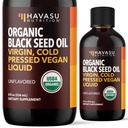 Óleo de semente preta orgânico líquido prensado frio - Cominho preto Suplemento para função do sistema imunológico, Suporte digestivo, Nutrição do cabelo e saúde geral - 8 Fl Oz - Sem sabor, Não-GMO, Vegan