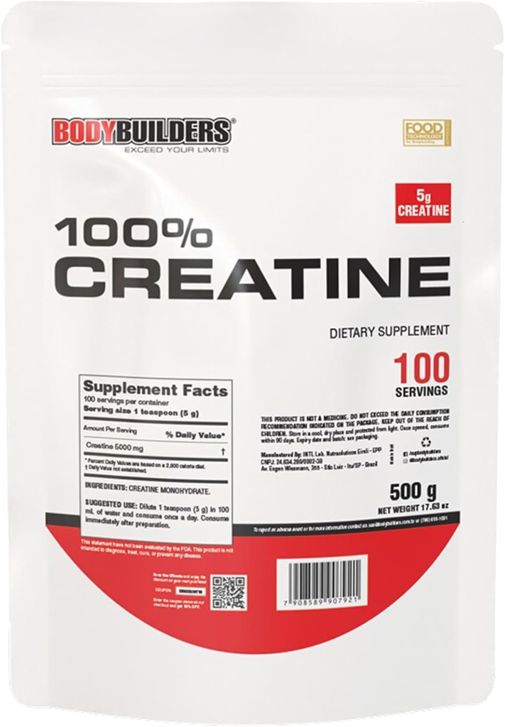 100% Creatina, Sem sabor, 1,1lb, 100 Servings